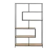Bibliothèque industrielle métal noir et bois L114 cm TRESCA - MILIBOO