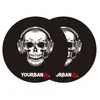 Paire de feutrine Yourban Dj YS 320 SKULL BL Tête de Mort Noir pour pl...