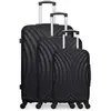 Set de 3 valises - HERO - LAGOS - 4 roues - Noir