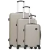 Set de 3 valises - BLUESTAR - LONDON - 4 roues - Beige