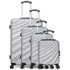 Set de 4 valises - WAVE PARIS - DANUBE-M - 4 roues - Gris
