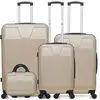 Set de 4 valises - WAVE PARIS - SELENGA-C - 4 roues - Beige