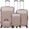 Set de 4 valises - WAVE PARIS - SELENGA-C - 4 roues - Rose doré