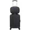 Set de 2 valises - WAVE PARIS - VOLGA-H - 4 roues - Noir