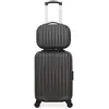 Set de 2 valises - WAVE PARIS - VOLGA-H - 4 roues - Gris foncé