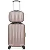 Set de 2 valises - WAVE PARIS - VOLGA-H - 4 roues - Rose doré