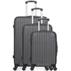 Set de 3 valises - HERO - CARPATES - 4 roues - Gris foncé