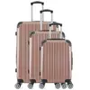 Set de 3 valises - WAVE PARIS - DENALI-B - 4 roues - Rose doré