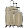 Set de 3 valises - WAVE PARIS - DENALI-B - 4 roues - Beige