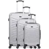 Set de 3 valises - WAVE PARIS - CONGO - 4 roues - Gris