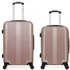 HERO - Lot de 2 - Valise weekend et valise cabine LIPARI - rose