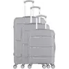 OBAGO - Set de 3 Valises CENTAURE 75 cm 4 Roues - gris