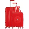 Set de 3 valises rigides Orion - OBAGO - 4 roues - Rouge