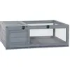 PawHut - Cage de tortue - Bois de sapin - 91x60.5x32cm - Gris