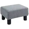 HOMCOM Repose-pied pouf tabouret style contemporain max. 150 Kg tissu gris clair chiné