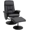 HOMCOM - Fauteuil de Relaxation - PU - 76x81x101cm - Noir