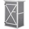 Armoire de Jardin en Bois de Sapin - Outsunny - Grande Porte Verrouill...