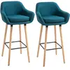 HOMCOM - tabouret - Lin - 55x48x100cm - Bleu