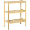 Etagère de rangement 3 niveaux sur pied - Bois de bambou - HOMCOM