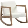 Chaise longue à bascule HOMCOM Crème