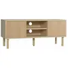 Meuble TV - HOMCOM - Urban Craft - 115x40x49cm - Beige - 2 portes coul...