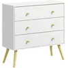 HOMCOM - Commode - Panneaux de particules - 80x30x80cm - Blanc