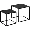 Tables basses gigognes carrées design contemporain encastrable acier n...