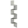 HOMCOM Etagère d'angle design zig za 20x20x126cm Gris