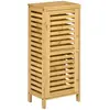 Meuble bas de salle de bain - KLEANKIN - étagère réglable - bois de ba...