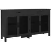 HOMCOM - Buffet - Panneau de particules - 150x40x85cm - Noir