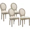 Ensemble de chaises de salle à manger HOMCOM Ensemble de 4 chaises de ...