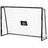 HOMCOM But de football - châssis métal - filet PE - piquets & outil inclus - dim. 186L x 62l x 123H cm - noir blanc