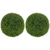 Lot de 2 boules de buis artificielles HOMCOM 40 cm, protection UV, déc...
