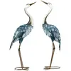 Outsunny - Statue de jardin - Acier - 26x15x74cm - Bleu