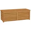 Outsunny Coffre de rangement extérieur 176L - dim. 130L x 50l x 45H cm - poignée - bois marron