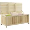 Outsunny Coffre de rangement extérieur 172L avec vérins - dim. 120L x 55l x 45H cm - bois de sapin
