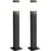 Outsunny Lot de 2 lampes d'extérieur - bornes lumineuses LED - norme IP65 - alu noir