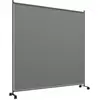 Paravent extérieur - Outsunny - sur roulettes - opaque - autoportant - pour le jardin, terrasse, balcon - 183 x 30 x 181 cm - gris