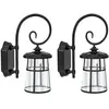 Lot de 2 lampes solaires extérieur - Outsunny - LED lumière - 6000K bl...