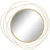 Homcom Miroir rond design moderne Ø 65 cm métal filaire doré