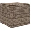 Outsunny Coffre de jardin dim. 75L x 75l x 70H cm vérin pneumatique doublure intérieure résine tressée aspect rotin taupe
