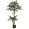 Arbre Artificiel Outsunny Plante Artificiel ficus Hauteur 1,5 m Tronc ...
