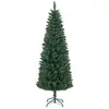HOMCOM Sapin de Noël artificiel mince H.180 cm 479 branches vert