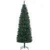 Sapin de Noël Artificiel 210 cm - HOMCOM - Arbre de Noël Slim avec sup...