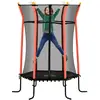 Trampoline pour enfant - HOMCOM - filet de sécurité 6 poteaux rembourr...