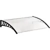 Auvent de porte d'entrée - Outsunny - toit marquise en polycarbonate -...