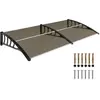 Outsunny-deurluifel-polycarbonaat-200x96x27cm-bruin
