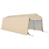 Carport - Outsunny - acier galvanisé robuste PE haute densité 150 g/m²...