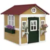 Cabane enfant extérieur - Outsunny - avec porte fenêtres et jardinière...