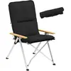 Chaise de camping pliante et portable - Outsunny - dossier haut, couss...
